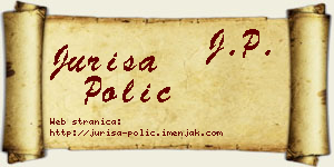 Juriša Polić vizit kartica